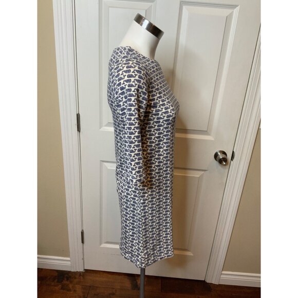 Vineyard Vines Girl’s Blue & White Whale Logo Mini Shift Dress, Size M - Picture 2 of 5